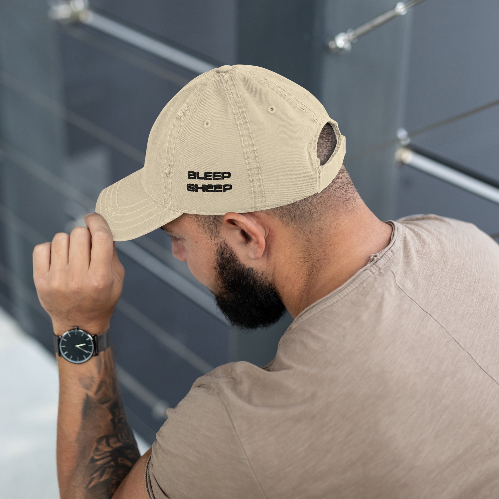Bleep Sheep - Distressed Dad Hat