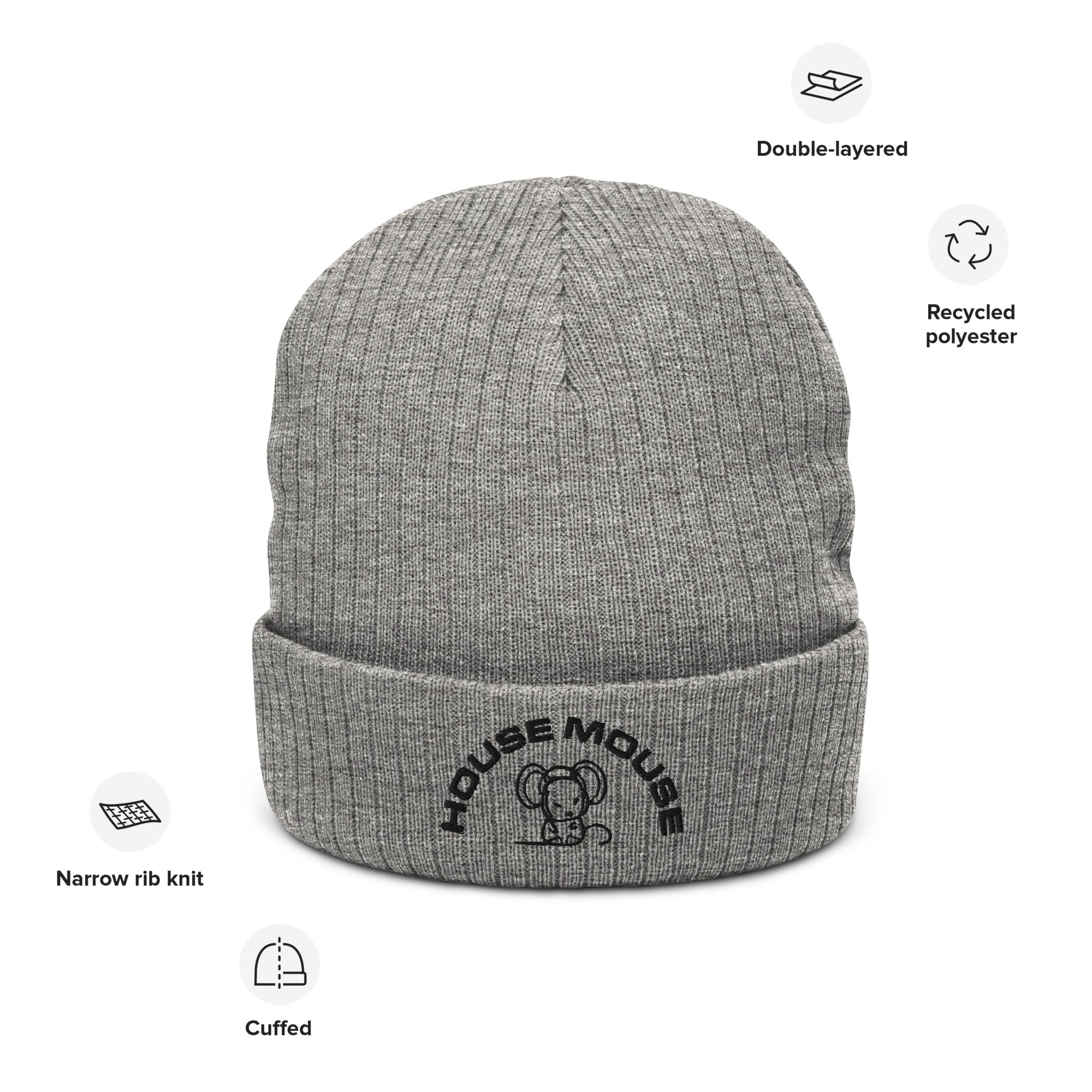 House Mouse - Ribbed knit beanie
