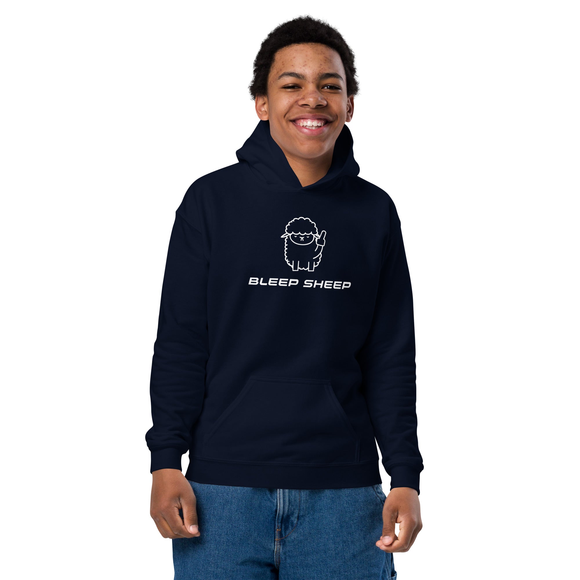 Bleep Sheep - Youth heavy blend hoodie