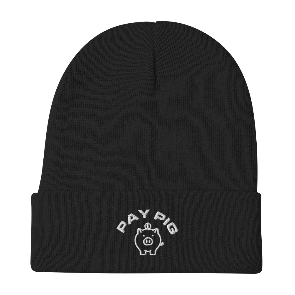 Pay Pig - Embroidered Beanie