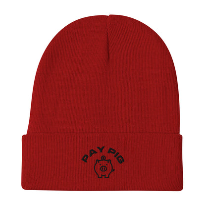 Pay Pig - Embroidered Beanie