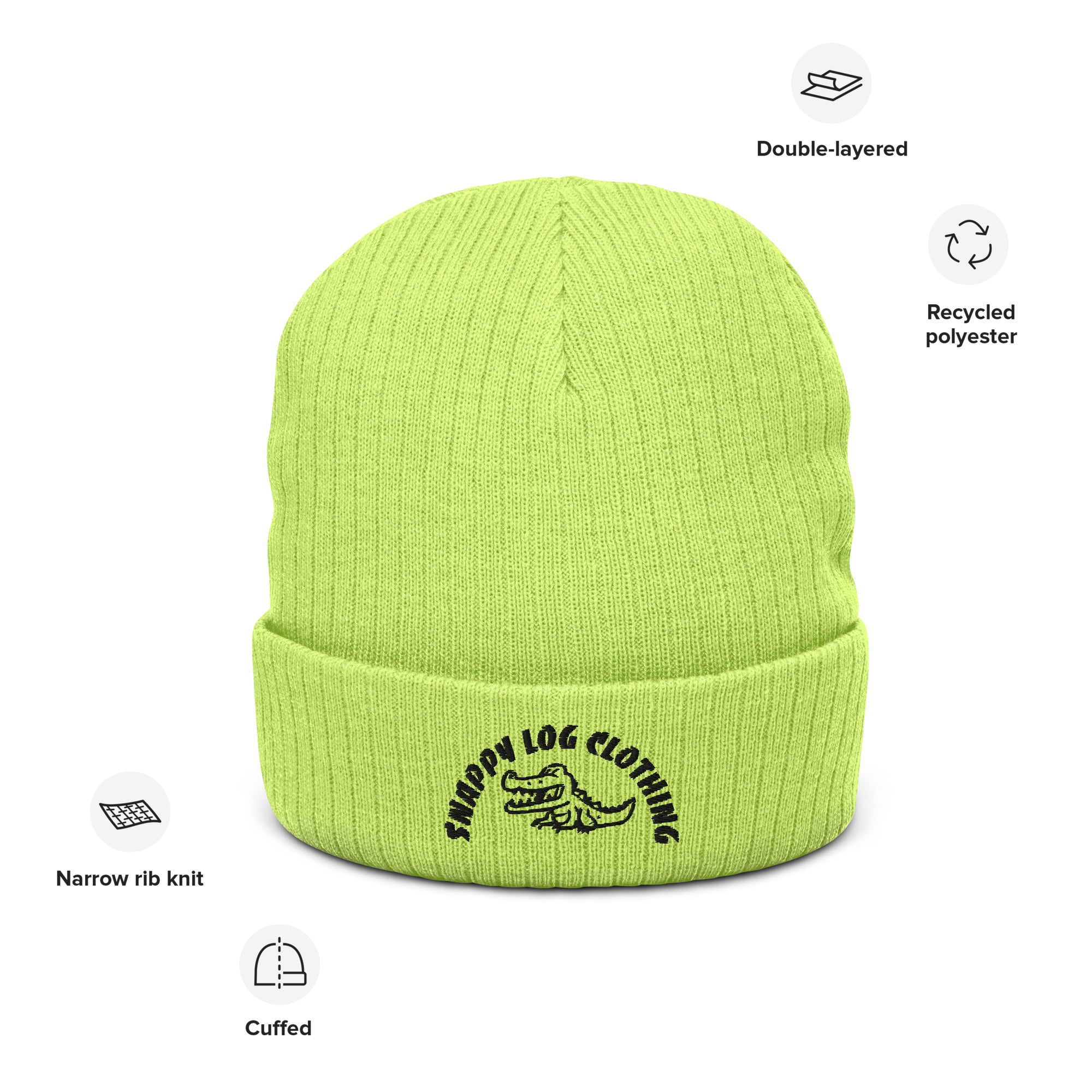 Snappy - Ribbed knit beanie