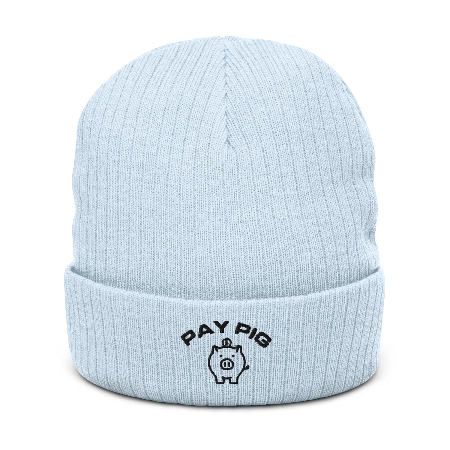 Pay Pig - Ribbed knit beanie