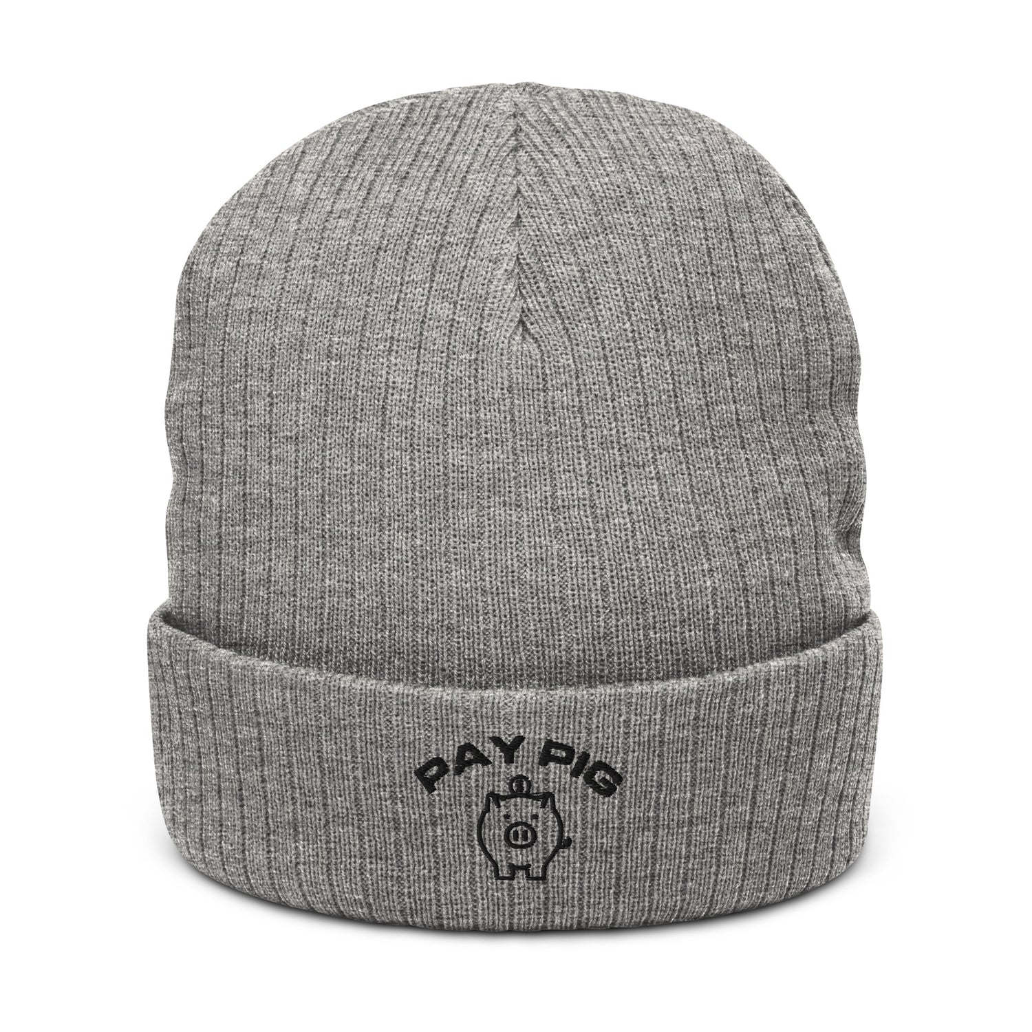 Pay Pig - Ribbed knit beanie
