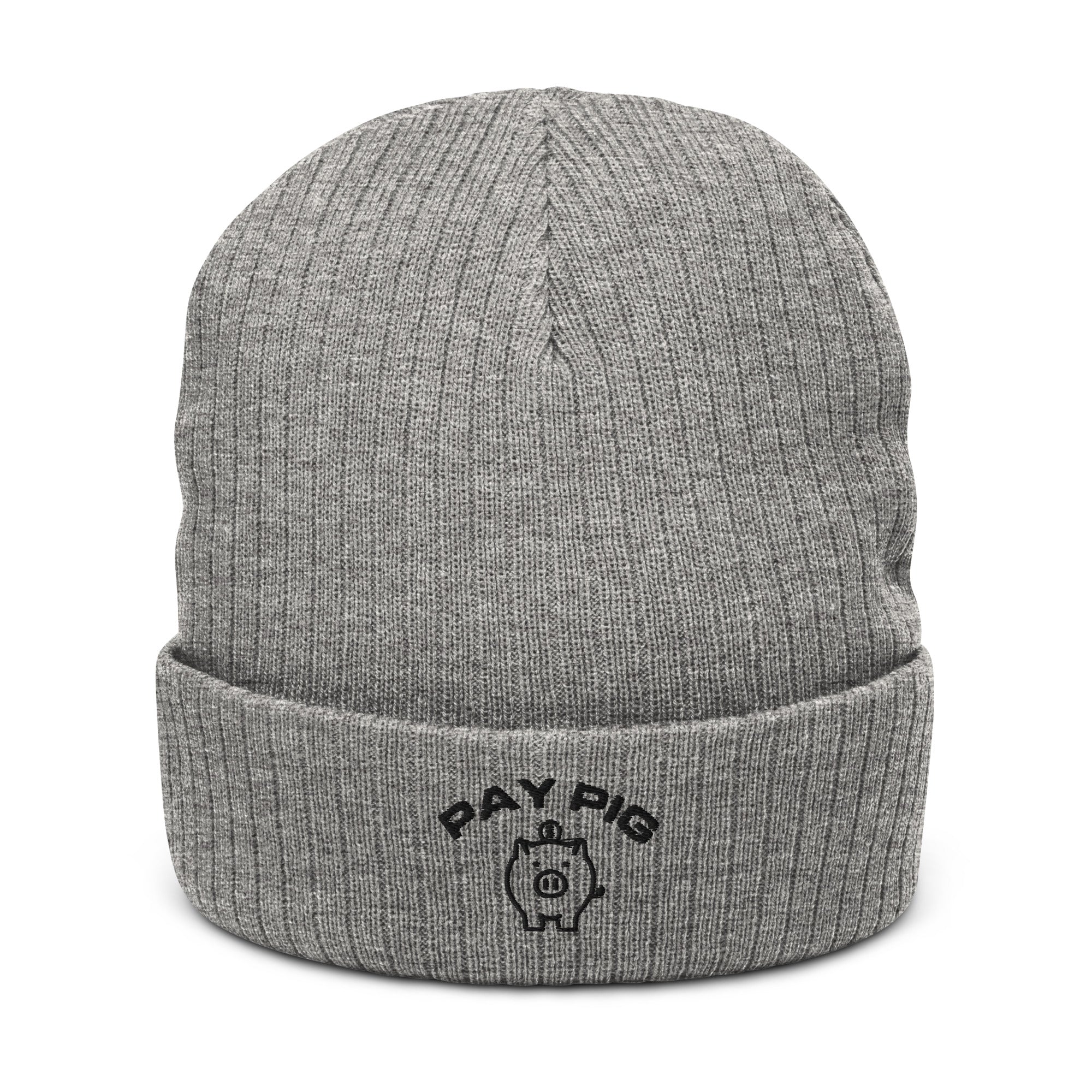 Pay Pig - Ribbed knit beanie