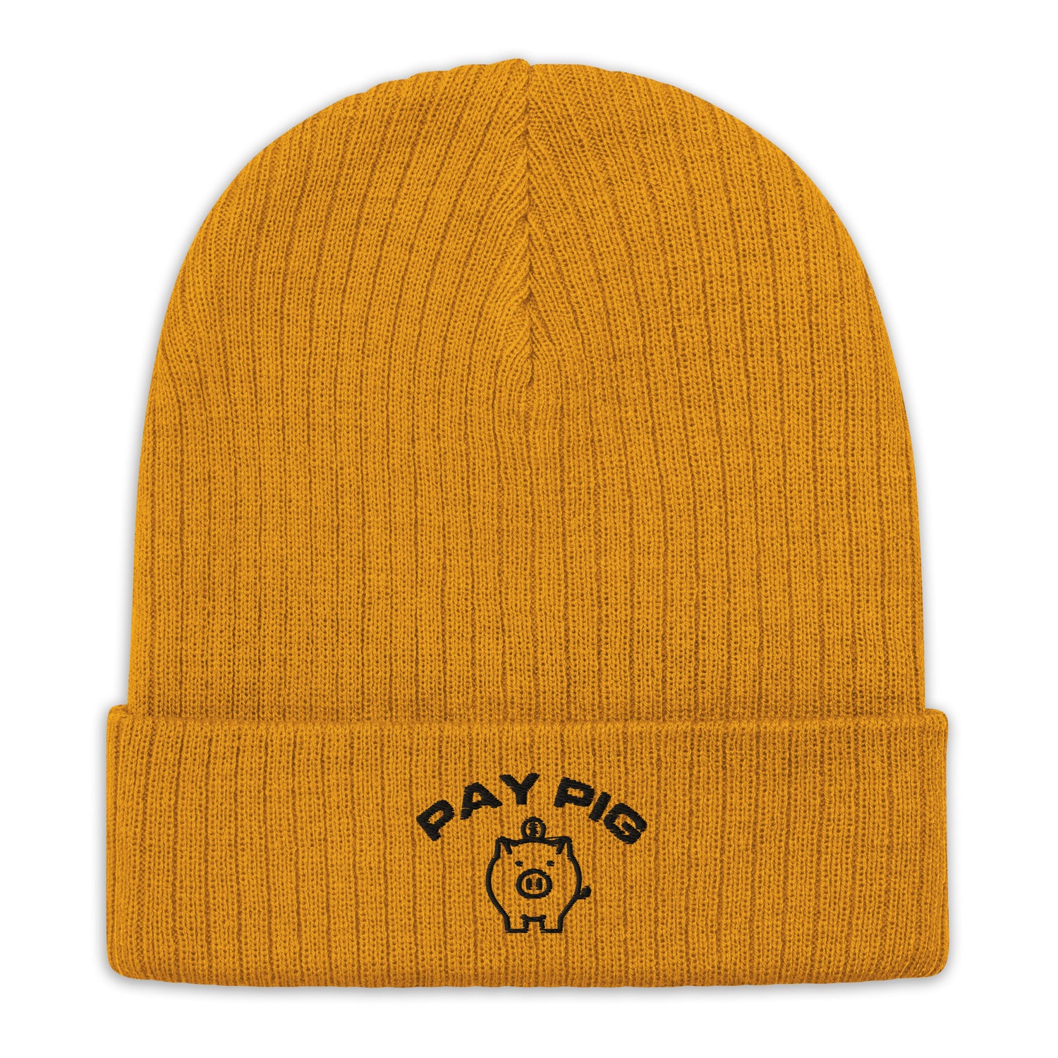 Pay Pig - Ribbed knit beanie