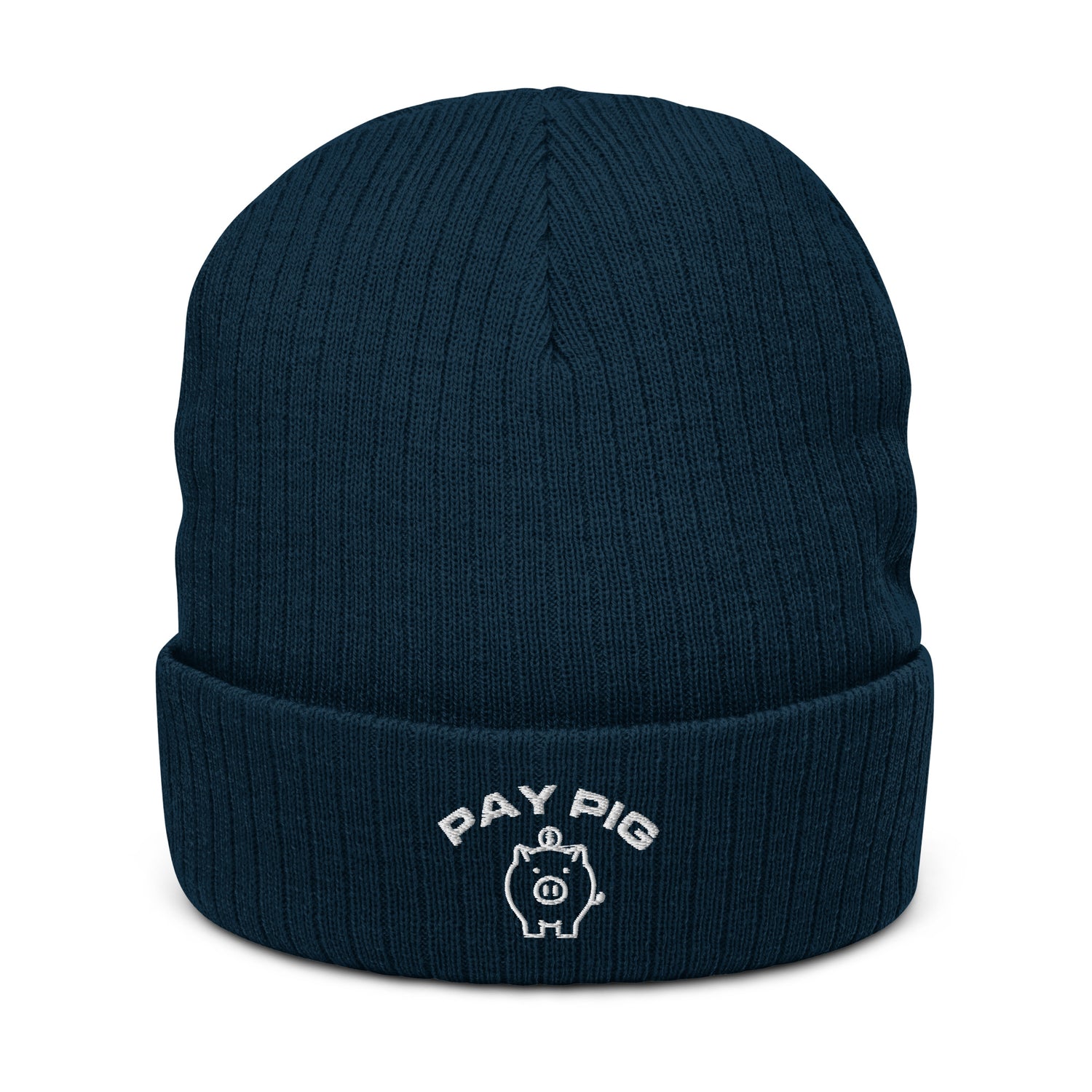 Pay Pig - Ribbed knit beanie