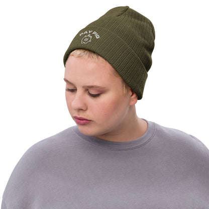 Pay Pig - Ribbed knit beanie