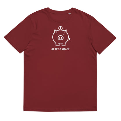 Pay Pig Unisex organic cotton t-shirt - White Logo