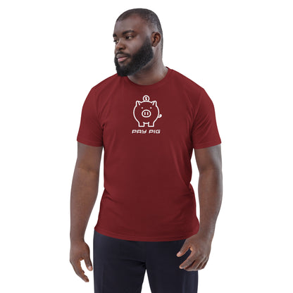 Pay Pig Unisex organic cotton t-shirt - White Logo