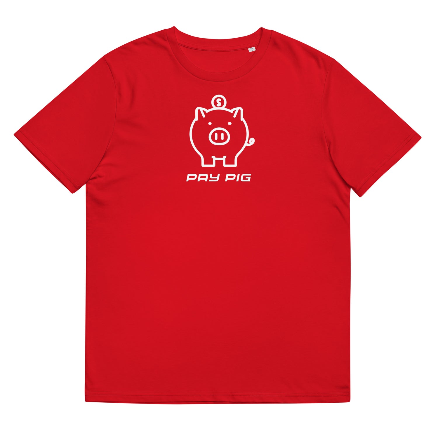 Pay Pig Unisex organic cotton t-shirt - White Logo