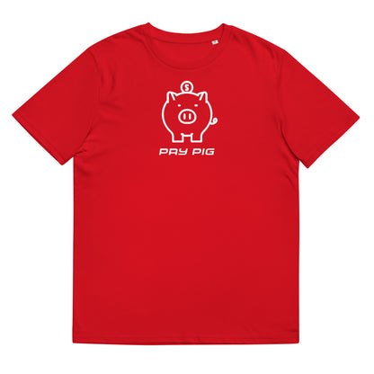 Pay Pig Unisex organic cotton t-shirt - White Logo